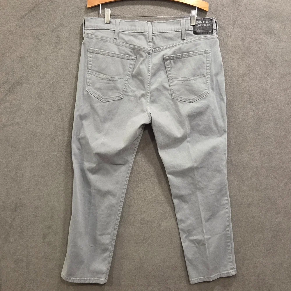 Levi's Signature Jeans Men's 38x 30 Grey S67 Athletic Levi Strauss Co Zip Pocket